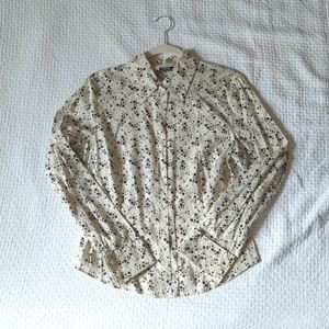 Mexx Button Up French Cuff Patterned Shirt